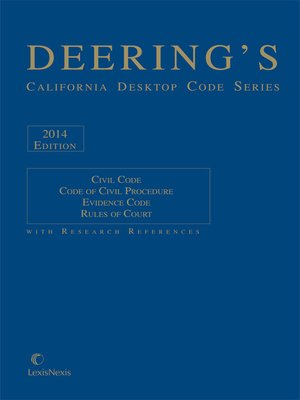 cover image of Deering's California Desktop Code Series